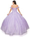 Glittery Ball Gown with 3D Floral by Cinderella Couture 8020J