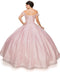 Glittery Ball Gown with 3D Floral by Cinderella Couture 8020J