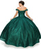 Glittery Ball Gown with 3D Floral by Cinderella Couture 8020J