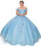 Glittery Ball Gown with 3D Floral by Cinderella Couture 8020J