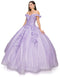 Glittery Ball Gown with 3D Floral by Cinderella Couture 8020J