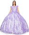 Off Shoulder 3D Floral Ball Gown by Cinderella Couture 8021J
