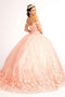 Elizabeth K GL1960: Off-Shoulder Ball Gown with 3D Floral Detailing