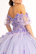 3D Off Shoulder Floral Ball Gown by Elizabeth K GL1975