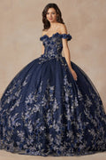 Juliet 1447: Off-Shoulder Ball Gown with 3D Floral Detailing