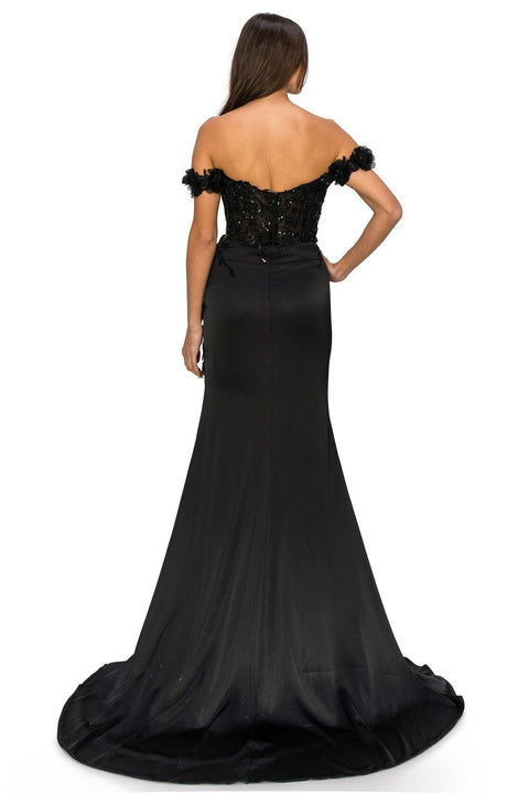 Blossom Elegance Off Shoulder Gown - Cinderella Couture 8050J