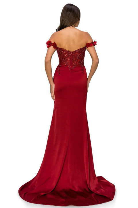 Blossom Elegance Off Shoulder Gown - Cinderella Couture 8050J