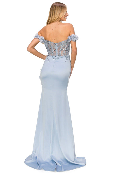 Blossom Elegance Off Shoulder Gown - Cinderella Couture 8050J