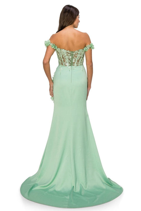 Blossom Elegance Off Shoulder Gown - Cinderella Couture 8050J