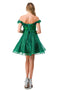 Coya S2721's Off-Shoulder Short Dress Embellished with 3D Florals