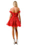 Coya S2721's Off-Shoulder Short Dress Embellished with 3D Florals