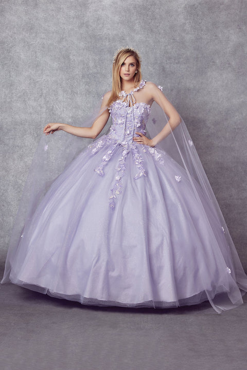 FLORAL BALL GOWN BY JULIET 1435