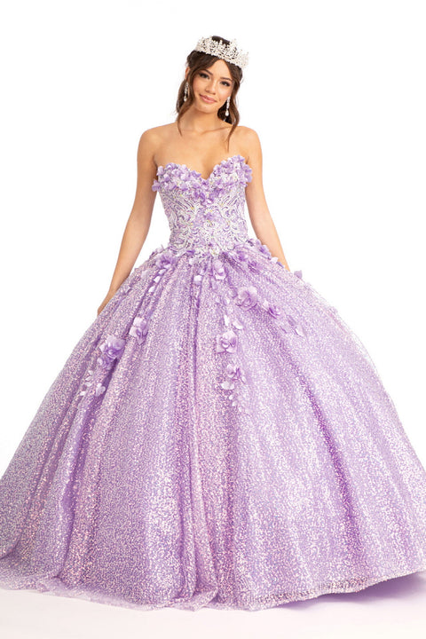 Sweetheart 3D Floral Ball Gown by Elizabeth K GL1986