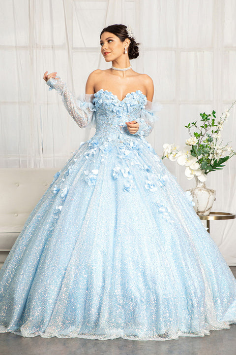 Sweetheart 3D Floral Ball Gown by Elizabeth K GL1986