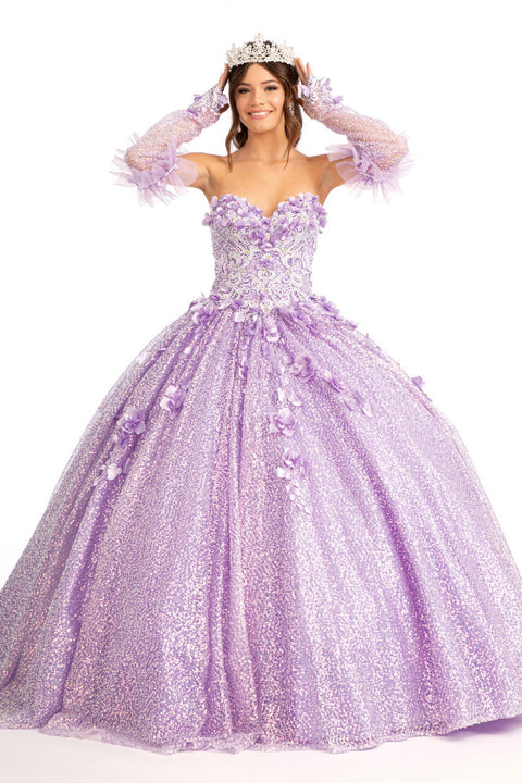 Sweetheart 3D Floral Ball Gown by Elizabeth K GL1986