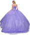 V-Neck 3D Floral  Ball Gown by Cinderella Couture 8025J