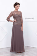 Visible Sweetheart Inner-Lay Lace Overlay Top Long Mob Dress 5083 by Nox Anabel