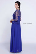 Visible Sweetheart Inner-Lay Lace Overlay Top Long Mob Dress 5083 by Nox Anabel