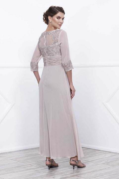 Long Lace Bodice Chiffon Mother of the Bride Dress 5101 by Nox Anabel