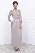 Long Lace Bodice Chiffon Mother of the Bride Dress 5101 by Nox Anabel