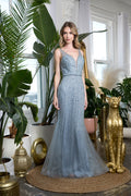 Sleeveless Long Formal Fitted Prom Gown