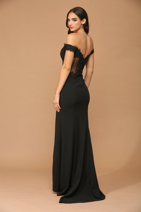 Off Shoulder Formal Evening Prom Dress