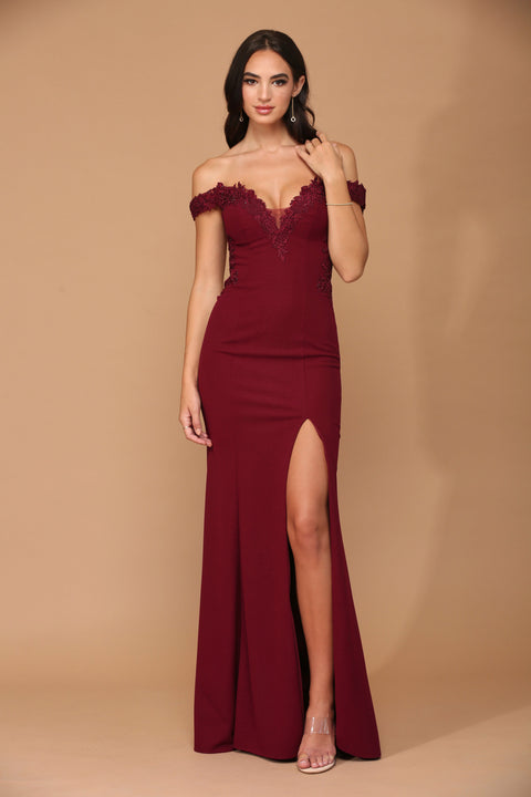 Off Shoulder Formal Evening Prom Dress