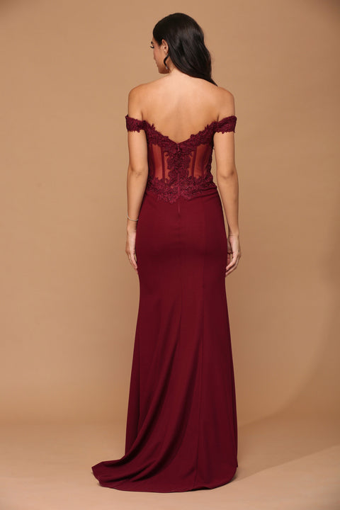 Off Shoulder Formal Evening Prom Dress