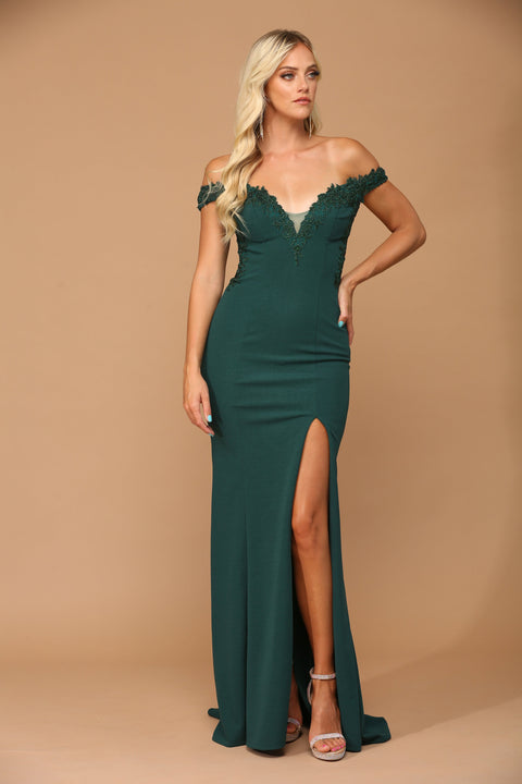Off Shoulder Formal Evening Prom Dress