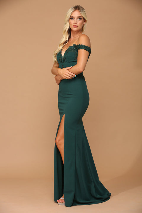 Off Shoulder Formal Evening Prom Dress