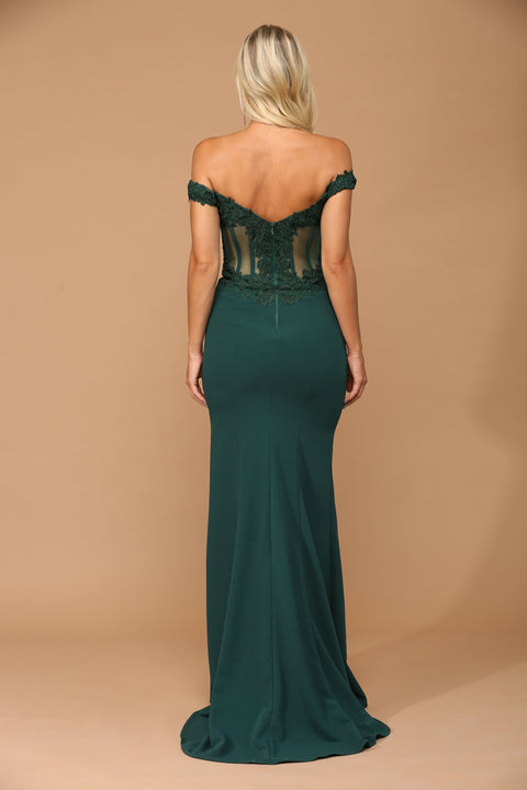 Off Shoulder Formal Evening Prom Dress