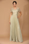Mother of the Bride and Groom Long Formal Metallic Dress