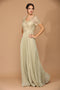Mother of the Bride and Groom Long Formal Metallic Dress