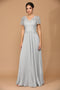 Mother of the Bride and Groom Long Formal Metallic Dress