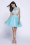 Two-Piece Laced Top Short Homecoming Dress_6057 by Nox Anabel