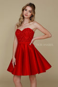 Floral Lace Strapless Sweetheart Short Home Coming Dress 6265 By Nox Anabel