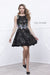 Sleeveless Floral Embroidered Bateau Short Homecoming Dress 6281 by Nox Anabel