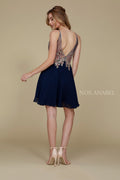 Homecoming Lace Halter Neck Open Back Short Dress 6324 by Nox Anabel