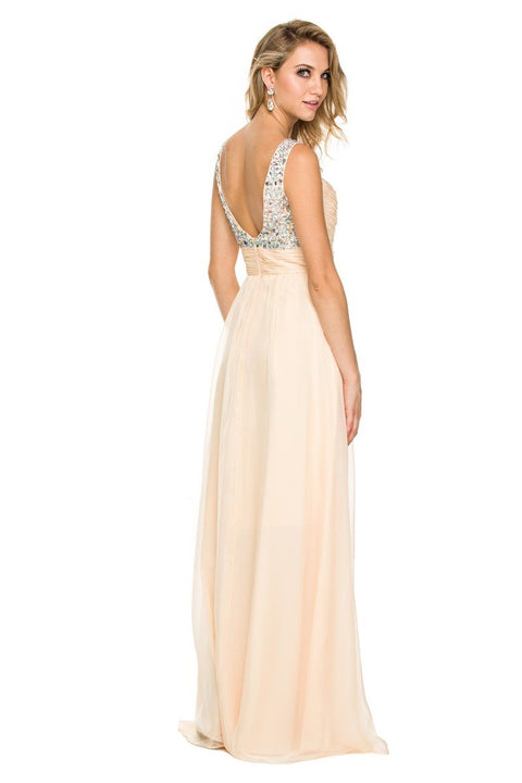 Embellished Beaded Thick Straps Sweetheart Top Long Prom Dress 8140 By Nox Anabel