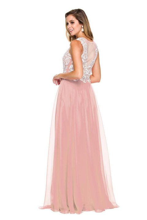 Embellished with Rhinestone Lace Bodice Gown Style_8154 By Nox Anabel