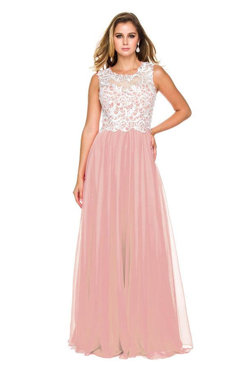 Embellished with Rhinestone Lace Bodice Gown Style_8154 By Nox Anabel