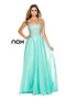 Strapless Fully Beaded Top Long Chiffon Prom Dress_8159 by Nox Anabel