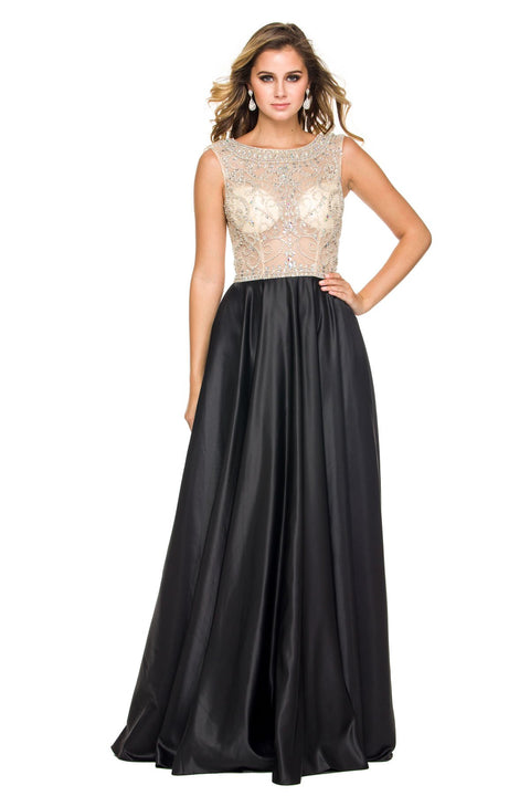 Embellished with Beads Two-Tone Long Dress_8172 By Nox Anabel