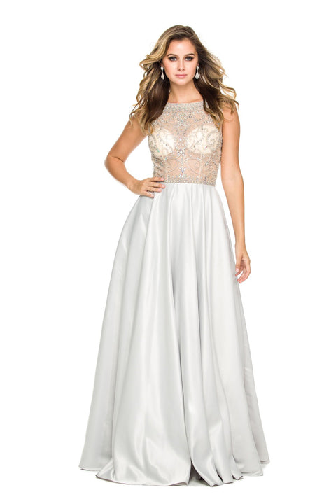 Embellished with Beads Two-Tone Long Dress_8172 By Nox Anabel