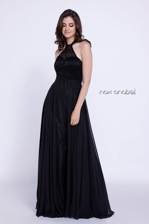 A-Line Gown with Lace Bodice and Short Sleeves by Juno 1056
