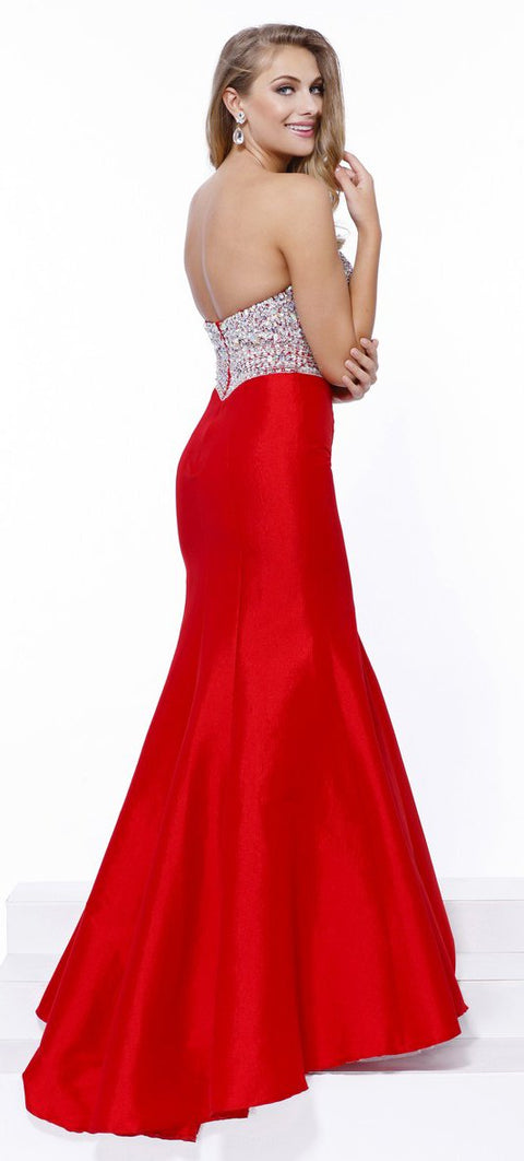 Strapless Sweetheart Neckline Sparkling Mermaid Dress_8243 By Nox Anabel