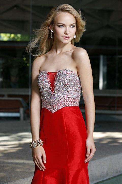 Strapless Sweetheart Neckline Sparkling Mermaid Dress_8243 By Nox Anabel