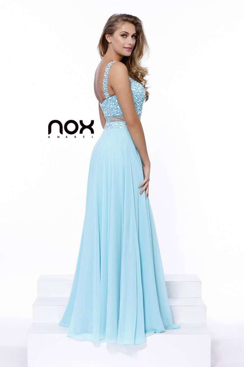 Sparkling Sheer Beaded Illusion Long Evening Prom Dress 8251 By Nox Anabel