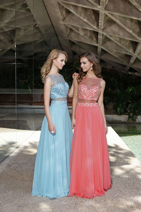 Sparkling Sheer Beaded Illusion Long Evening Prom Dress 8251 By Nox Anabel