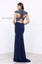 High Jewel Neckline Beaded Open Back Mermaid Evening Gown 8293 by Nox Anabel